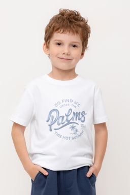 КР 302751/белый к566 фуфайка (футболка) для мал