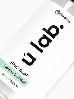 Мыло для рук жидкое, 450 мл, аромат хлопка и жасмина, ULAB
