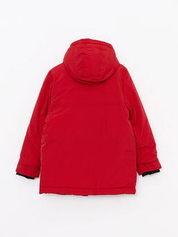 Kap??onlu Bask?l? Erkek ?ocuk Mont - Waikiki фото 3