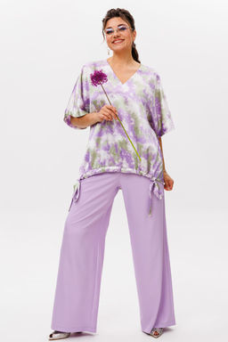 Брюки ANELLI 1630 лавандовая агония  фото 5