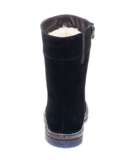 Полусапоги женские на войлочной подошве., Замша, овчина, войлок, лепесток