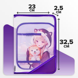 Папка для труда, А4, пластиковая, 23×32.5×2.5 см «Аниме»