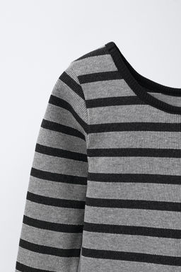 SHINY STRIPED RIBBED DRESS - Zara фото 4