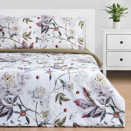 Постельное бельё Этель Дуэт Пионы 143х215 см - 2 шт, 220х240 см, 70х70 см -2 шт