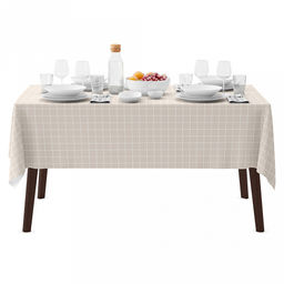 Скатерть 200х145см "Сардиния" клетка, длина стола до 160см, на 6-8 персон, рогожка, хлопок "Премиум" 186г/м2, упаковка классическая 28х41см, "Домашняя мода" (Россия)