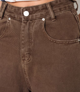 Джинсовые шорты #КТ3256, коричневый - Dommod фото 5
