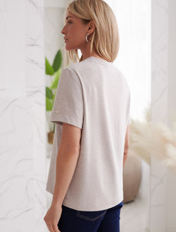 Футболка из премиального хлопка с авторским принтом - Vilatte фото 5