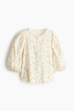Blusa en mezcla de lino - H&m фото 10