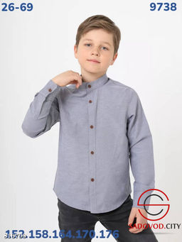 Школьная льняная рубашка для мальчика - Bruno фото 2