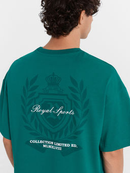 Футболка мужская зеленая с принтом и надписью Royal sports зеленый +печать 111900 - Mark formelle фото 6