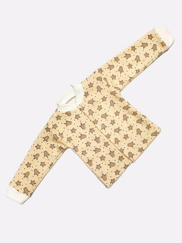 Кофта футер с длинным рукавом, арт.C-KF121-ITn, бол. размеры, корона беж