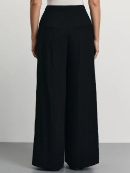 Брюки палаццо из жатой ткани / Zarina  фото 4