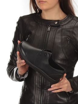 03-5330-1 BLACK Полуботинки женские (натуральная кожа) - No name фото 2