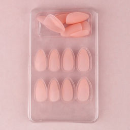 Накладные ногти Естественные, 24 шт., клеевые пластины, форма миндаль, матовый, светло-бежевые - Beauty fox фото 4