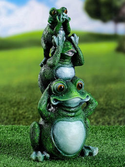 Садовая фигура из гипса «Лягушка пирамидка», 30×15×12 см