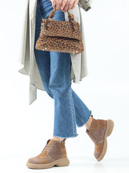 Ботинки 305.927ka. светло коричневый капучино замша/Байка