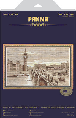 Набор для вышивания PANNA Золотая серия GM-1254 Лондон. Вестминстерский мост 38 х 25 см
