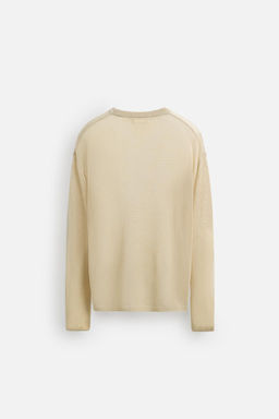 RELAXED FIT SEMI-SHEER SWEATER - Zara фото 16