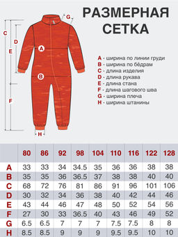 Комбинезон детский флисовый бирюза