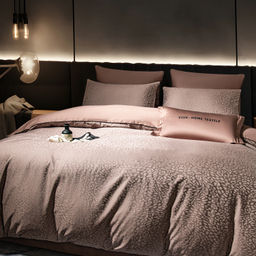 Комплект постельного белья на резинке Сатин-Жаккард Тессоро MTR005 Евро 4 Наволочки