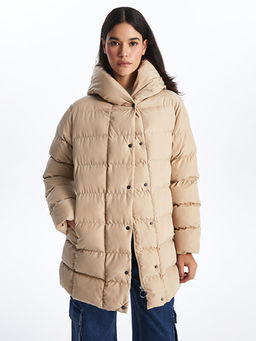 Kad?n Kap??onlu D?z ?i?me Mont