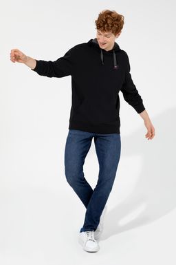 U. S. Polo Assn / Мужская черная толстовка с капюшоном - U.s. polo assn фото 2