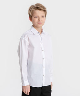 Сорочка оверсайз на кнопках белая Button Blue