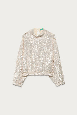 TOP LENTEJUELAS MARISA BERENSON X ZARA / Rosa claro