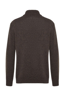 TRENDYOL MAN Vizon Casual Slim Fit Yunlu Yar?m Bal?kc? Dugmeli Triko Kazak TMNAW21KZ0394 - Trendyolmilla фото 19