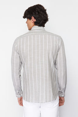 TRENDYOL MAN Tas Slim Fit Dugmeli Yaka Cizgili Gomlek TMNSS22GO0028 - Trendyolmilla фото 7