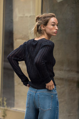 POINTELLE KNIT WOOL AND ALPACA CARDIGAN - Zara фото 4