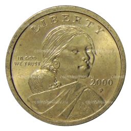 1 доллар 2000 года P США Сакагавея  Парящий Орел