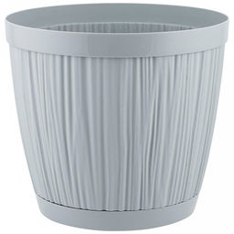 Ingreen Горшок для цветов пластмассовый Barcelona 6,5л, д24см, h21,2см, утренний туман (Россия)