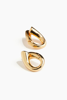 Pendientes de aro chapados en oro - H&m фото 3