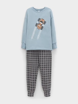 К 1567/голубой,клетка пижама дет - Crockid фото 2