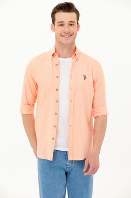 Рубашка мужская оранжевая Uzunkol Basic - U.s. polo assn фото 2