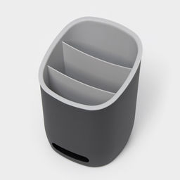 Подставка для столовых приборов IDEA «ИЗЛИ», 25×14.5×19 см, пластик, графитовая