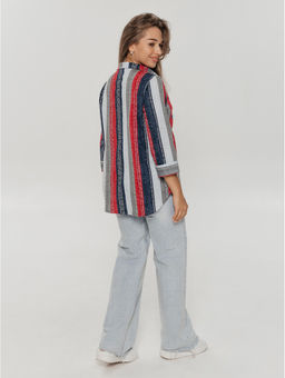 Жанетта туника женская (полоса синий) - Lovetex фото 60