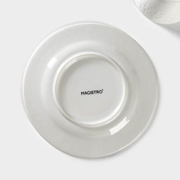 Кофейная пара Magistro Rodos, 2 предмета: чашка 100 мл, блюдце d=15 см, фарфор, цвет белый фото 11