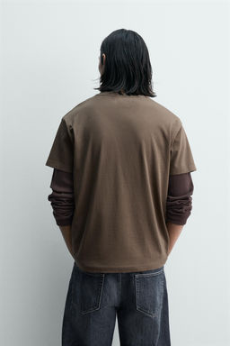 FADED TEXT BOXY FIT T-SHIRT - Zara фото 3