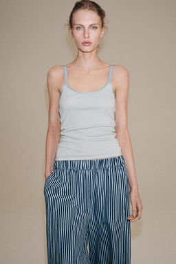 CAMISETA RIB TIRANTES / Azul claro - Zara фото 2