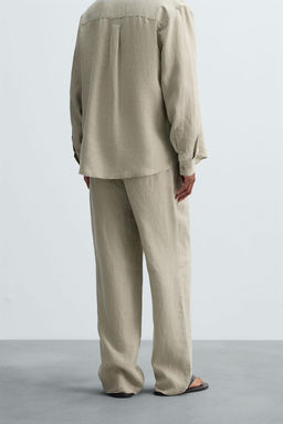 100% LINEN TROUSERS - Zara фото 13