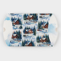 Цена за 5 шт. Коробка новогодняя складная фигурная «Уютного Нового года!», 19 х 14 х 4 см