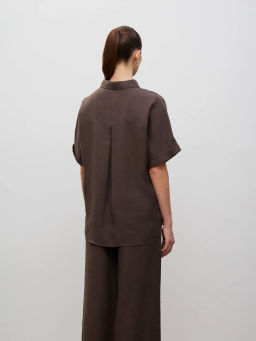 Рубашка однотонная - Emka фото 4