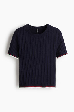 Camiseta en punto trenzado