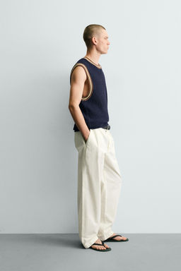 CHALECO PUNTO RIB CONTRASTE / Azul - Zara фото 4