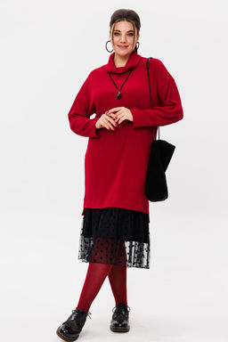 Платье ANELLI 1740 красный бархат