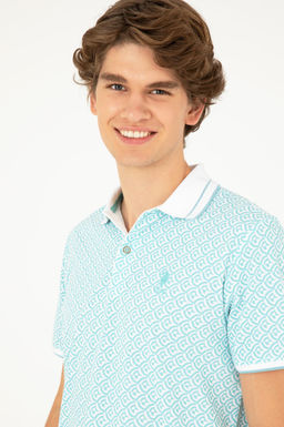 Мужская мятная футболка - U.s. polo assn фото 2