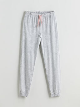Beli Lastikli Puantiyeli Kad?n Jogger Pijama Alt?