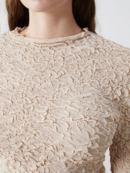 Dik Yaka Dokulu Kad?n Triko Kazak